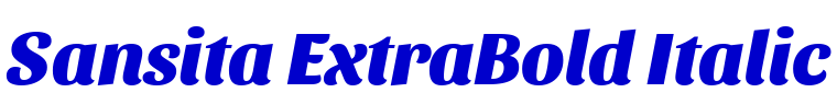 Sansita ExtraBold Italic шрифт